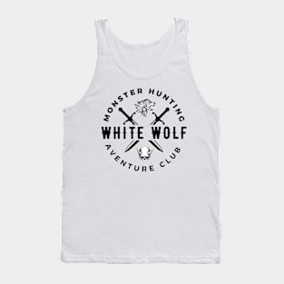 White Wolf - Monster Hunting Adventure Club - White Tank Top